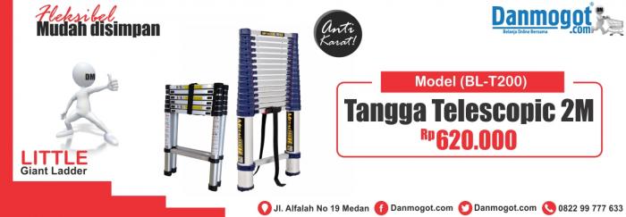 Tangga 2 meter fleksibel mudah disimpan dimana aja